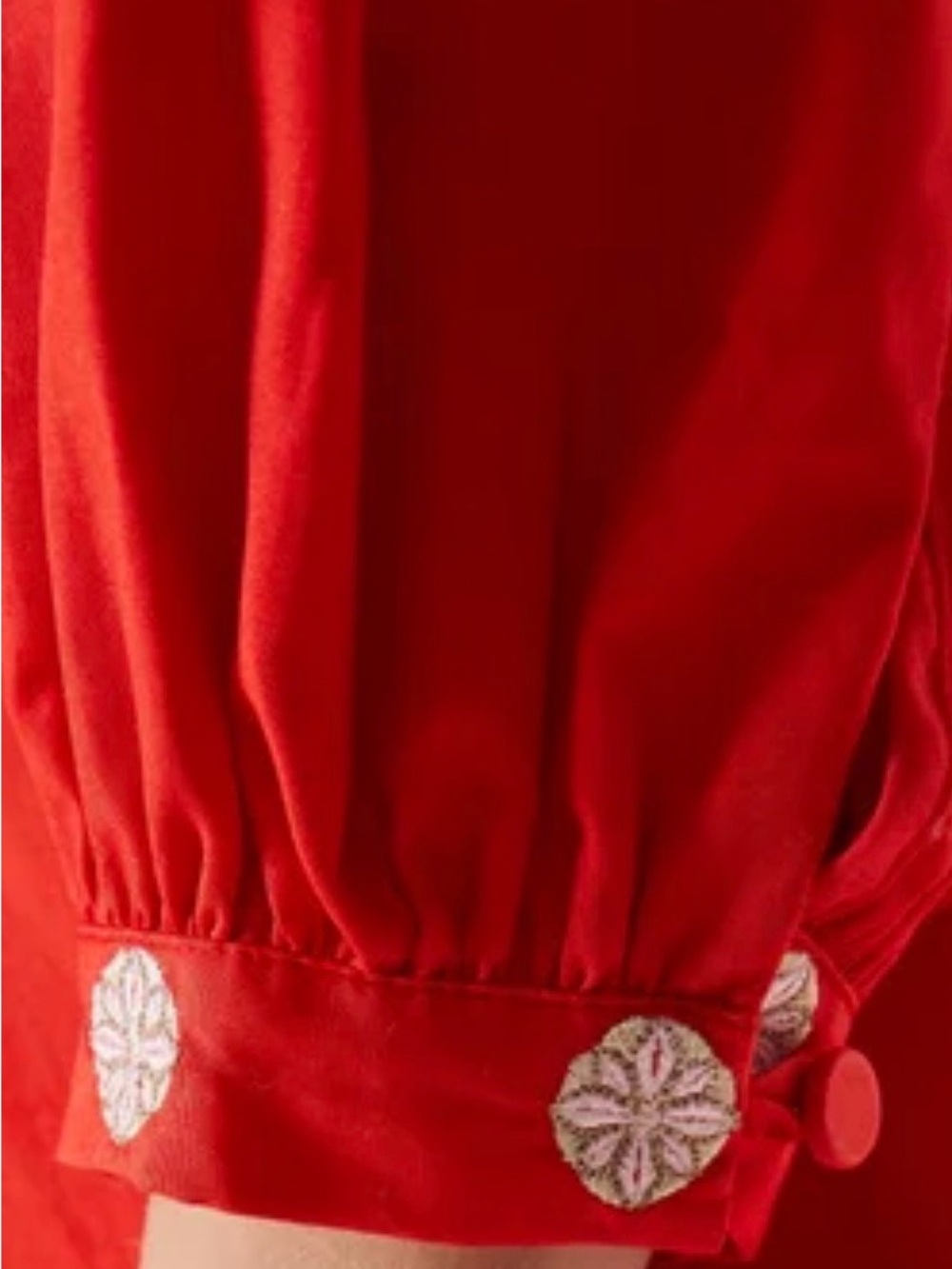 ❤️JUAN DE DIOS BUGANVILIAS EMBROIDERED MAXI CORTON DRESS NWT❤️ - Picture 4 of 4